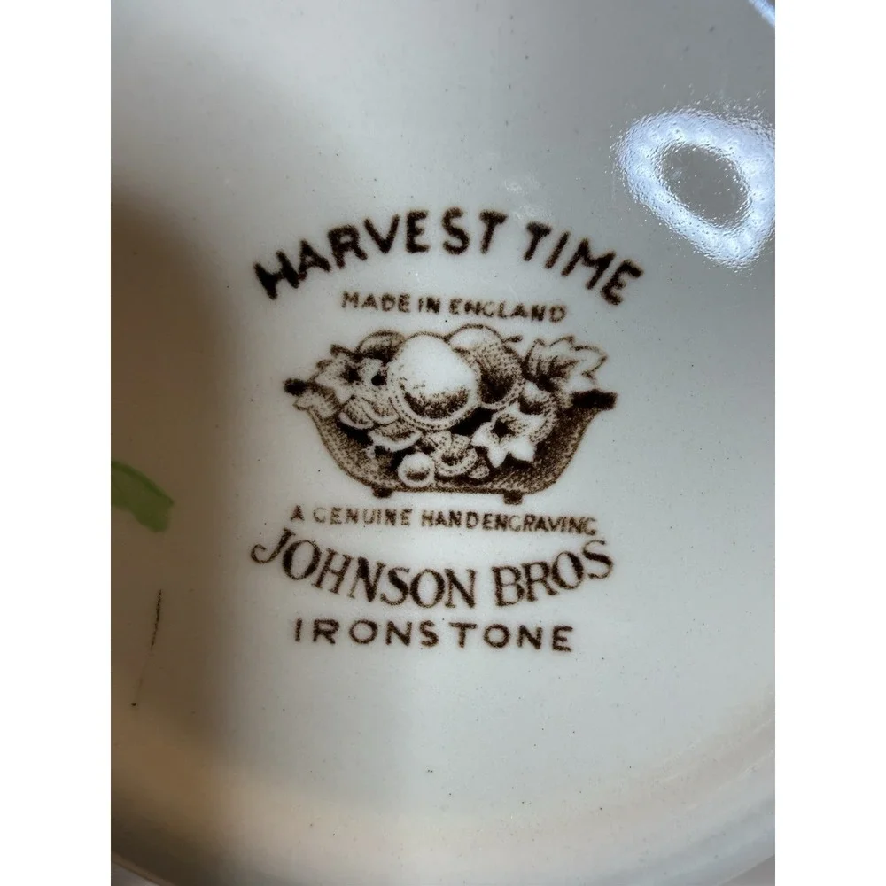 Set of 2 Vintage Johnson Bros Harvest Time Fruit 6.5